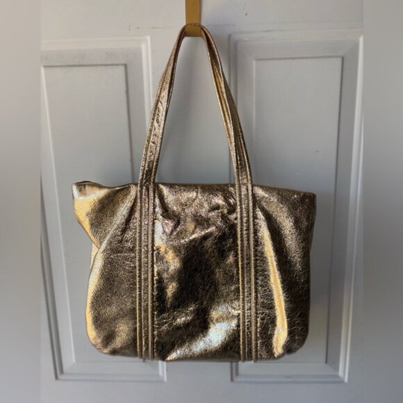 Coach Poppy gold metallic handbag - Picture 4 of 5